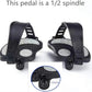 YBEKI Pro-Grade Exercise Bike Pedals with Adjustable Straps - 9/16" & 1/2" Spindle for Indoor Peloton/Schwinn/Spin Bikes | Heavy-Duty PP Plastic & PVC Straps + 500lb Capacity