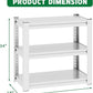 Metal Aquarium Stand with a Adjustable 3-Tier Fish Tank Rack,Tank Not Included,for Home Office(31.5" L x 18" W x 34" H). (White)