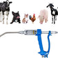 30ML Veterinary Metal Feeding Gun, Continuous Drench Gun Dosing Device Veterinary Adjustable Medicine Dispenser Husbandry Autonomous Feeding Tool, for Pig Cow, Sheep, Horse (Blue, 30ML No Bottle)