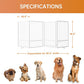 Full Metal Freestanding Dog Gate with Door, 36''Height Foldable Pet Dog Fence for Indoor & Outdoor, 4 Panels Extra Wide Free Standing TallDog Gates for Doorways,House,Stairs,Porch,Deck,Yard