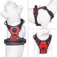 PHOEPET No Pull Dog Harness Medium Reflective Front Clip Puppy Vest with Handle,Adjustable 2 Metal Leash Attachment Hooks(M, Red)