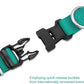 Mikivery Nylon Dog Collar with Quick Release Buckle Soft Adjustable Sturdy for Small Medium Large Dogs Teal,M