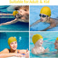 2pcs Cloth Swim Caps for Both Women & Men & Kids Fabric Durable Non-Waterproof Elastic Swimming Pool Cap Bathing Cap for Long and Short Hair