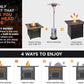 DualHeat by Endless Summer, The Harris, 38" Square Propane Gas Outdoor Fire Pit/Patio Heater