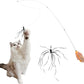 Cat Wand 38" - Retractable Cat String Toy with Spider Teaser and Refill, Perfect Interactive Toy for Indoor Cats and Kittens