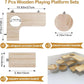 Wooden Chinchilla Cage Platforms Set 7 Pack Wood Shelves for Rat Cage Corner Ledges Small Animal Climbing Steps Standing Board for Juvenile Squirrel Gerbil Accessories