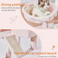 Taoqimiao Cat Tree 71-Inch, Cat Tower for Indoor Cats Large Adult, Multi-Level Large Cat Condo, 8 Sisal Scratching Posts, Metal Frame Cozy Hammock, Scratch Board, 2 Top Perches, Jelly Pink MS026LP
