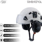 UNINOVA Arborist Helmet Forestry Helmet Chainsaw Helmet with Visor and Earmuffs,OSHA Safety Hard Hat Helmet for Logging Trimming Mowing Climbing Tree Service Garden Work
