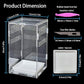 Acrylic Jumping Spider Enclosure,Reptile Enclosure,Bug Habitat, for Small Tree Dwelling Reptiles,Arboreal Tarantula Enclosure, Spider Terrarium Kit,Plastic Terrarium(4.7" X 4.7" X 8")