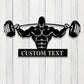 Powerlifting Personalized Lights Metal Wall Decor, Powerlifting Custom Monogram Wall Decor, Gym Metal Signs, gifts for men, husband, dad, papa, grandpa, father day sign