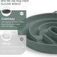 Coomazy Silicone Slow Feeder Dog Cat Bowls, Interactive Puzzle Toy for Pets Food Training, Keeps Dogs Cats Busy, Prevents Puppy Kitty Overeating (Dark Green, 1.4Cup)
