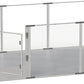 Dog Clear Playpen Fence Kennel: 10Panels Indoor Transparent Whelping Box Pen Cage with Waterproof whelping pad - Extra Long Acrylic Exercise Kennel with Metal Frame for Cats Puppy Rabbits Guinea Pig
