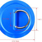 TOBWOLF 6 Pack Stainless Steel D-Ring Patch for Inflatable Boat Kayak Dinghy SUP, D-Ring PVC Patch Stand-Up Paddleboard Canoe Rafting Accessories, NO Glue Included