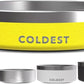 Coldest Dog Bowl - Anti Rust Metal, Non Slip, 3 Layers Insulated Stainless Steel Dog Bowls - Spill Proof & Heavy Duty - Water Bowl for Dogs, Cats & Pets, Dish Washer Safe (21 oz, Solar Yellow)