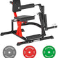 All-in-One Leg Extension and Curl Machine, Adjustable Seated Leg Rotary Extension Machine for Lower Body, Plate Loaded Home Gym Weight Machine for Thigh Workouts
