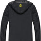 GIISAM Mens Windproof Jacket Waterproof Lightweight Mountain Sport Jacket for Men Hooded Windbreaker Raincoat
