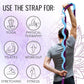 TECEUM Stretching Strap for Yoga & Physical Therapy – 10 Loops – Non-Elastic Leg Stretch Straps for Stretching, Exercising, Pilates, Post-Injury Rehabilitation for All Levels – Men & Women
