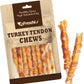 Afreschi Wrapped Turkey Tendon with Brown Rice Stick 3.5 oz, USA-Sourced Turkey Tendon, Dog Treats for Wrapped Series, All Natural Human Grade Dog Treat, Hypoallergenic, Rawhide Alternative