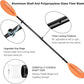 Kayak Paddle 4 Pieces Aluminum Shaft and PP Blade Floating 86.6in/220cm, 90.5inch/230cm Lightweight Oars