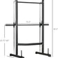 Soozier Squat Rack with Pull-Up Bar, Adjustable Power Rack with Barbell Bar, Multi-Functional Bench Press Rack for Home Gym Strength Training