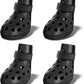 Dog Shoes for Hot Pavement, Breathable Dog Boots Paw Protectors with Adjustable Straps & Non-Slip Sole, Easy On & Off, Waterproof, Easy-Cleaning (Black, M)
