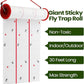 Qualirey Giant Sticky Fly Traps,30 Feet Fly Strips for Indoor Outdoor Hanging Flying Tapes Non Toxic Ribbon Fruit Gnat Killer for Mosquito Plants House Horse Stable (White,10 Pcs)