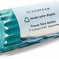 Oceanfoam Ripple Travel Foam Roller (11" x 3.35") Firm Mini Foam Roller for Physical Therapy, Deep Tissue Massage, Back Pain - High Density, Wave Textured - Yoga, Exercise (Jade & Seafoam Marbled)