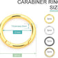 12 Pack 1-1/4Inch Assorted Round Carabiner Snap Clip, Metal Keychain Ring, Spring O Rings for Replacement Purse Strap, Paracord Lanyard Clips, Pet Collar, Keychain Rings Hardware DIY Crafts Making