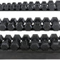 WF Athletic Supply Rubber Coated Hex Dumbbell Set, Multiple Choices Available - Dumbbells with Rack Stand and Mat, or Dumbbells Only (200/550/1200/2100/3000 LB)