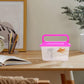 Plastic Turtle Fish Tank with Handle, Clear Aquarium Container for Small Pets, Tortoise Habitat, Goldfish Bowl, Reptile Transport Box, 5.11 X 3.54 X 3.54 Inch