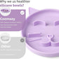 Coomazy Silicone Slow Feeder Dog Cat Bowls, Interactive Puzzle Toy for Pets Dry/Wet Food Training, Keeps Dogs Cats Busy, Prevents Puppy Kitty Overeating (Purple, 0.8 Cup)