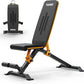 YAMO Adjustable Foldable Weight Bench for Home Gym, Full Body Workout Bench with Fast Folding, 660lbs Weight Capacity, Incline Decline Flat Exercise Bench