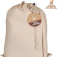 LFH Home Cotton Canvas Extra Large Laundry Bag with Handle, Heavy Duty Drawstring Closure Washable Laundry Bags School Travel, Home, Hotel, College Dorm, Organizer Sack, Toys Clothes 28x36-Natural