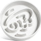 LE TAUCI Slow Feeder Dog Bowls Ceramic,3 Cups Slow Feeding Dog Bowl Medium Large Breed, Pet Bowl for Fast Eaters, Puzzle Pet Dishes, Angle White