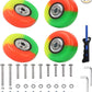 Luggage Suitcase Replacement Wheels Set of 4 PU Bearing Wheels-Install Width 0.8in/21mm with 3 Size Axles and Hacksaw for Trolley Bag Drawbar Box Smooth Rolling Repair(50x18mm)