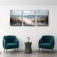 TTHYUEWS Canvas Wall Art For Living Room Wall Decor For Bedroom Modern Office Canvas Art Office Decor Blue Sea Beach Wall Paintings Prints Pictures Artwork Ready To Hang Home Decor 20" X 28"3 Piece