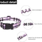 Mercano Adjustable Dog Collar - Special Design Patterns, Soft Nylon Comfortable Durable Pet Collar for Small Medium Large Dogs (L, Purple Plaid)