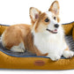 Orthopedic Dog Beds for Medium Dogs, Durable Egg Crate Foam Sofa Dog Bed wit Washable Removable Cover,Waterproof Lining,Pet Bed for Large Dogs (Mustard Yellow, 31.5" L x 25.2" W x 7" Th)