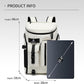 Gym Duffle Tennis Bag Backpack 4-Way Waterproof with Shoes Compartment for travel Sport Hiking laptop (Sea salt white02)