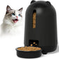 PAPIFEED Automatic Cat Feeder, 3L Timed Cats Food Dispenser with Dual Power Supply, Auto Pet Feeder with Programmable Portion Control for Cats and Small Dogs, Black