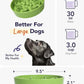 LE TAUCI Slow Feeder Dog Bowls Ceramic, 3 Cups Slow Feeding Dog Bowl Medium Large Breed, Pet Bowl for Fast Eaters, Puzzle Pet Dishes,Clover Green
