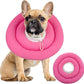 IDOMIK Dog Recovery Collar, Waterproof Soft Dog Cone After Surgery, Comfy Protective Elizabethan Collar Alternative for Dogs Cats, Adjustable Pet Neck Donut Cone Anti-Licking Biting Wounds,Rose,2XL
