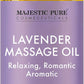 MAJESTIC PURE Lavender Massage Oil for Massage Therapy - Refreshing, and Relaxing - Natural Oils with Lavender Essential Oil - for All Skin Types - Men and Women - 8 fl oz