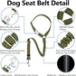 Plutus Pet Dog Seat Belt for Car Headrest, Reflective and Adjustable Restraint with Elastic Bungee for Safety, Vehicle Seatbelt Harness for Small Medium Large Dogs and Cats, Ranger Green