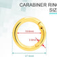 10 Pack 3/4 Inch Gold Round Carabiner Clips, Small Spring O Rings for Keyring Bag Pendant Keychain Clip