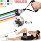 Resistance Bands Set, Himaly Exercise Bands Strength Training Fitness Bands Workout Elastic Bands with Legs Ankle Straps, Door Anchor, Handles & Carry Bag for Home Outdoor Workouts