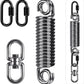 SELEWARE Heavy Bag Spring, Punching Bag Hanging Kit with Swivel & 2 Carabiners, 360 Rotational Hanging Accessory for Boxing Bag