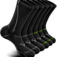 BULLIANT Compression Socks for Men 6Pairs, Athletic Crew Socks Cushioned For Men Sports Running-Arch Support