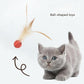 2025 New Interactive Cat Feather Ball Toy Set - Elastic Bouncy Cat Toys with Feather Tails, Silicone Rolling Balls for Indoor Cats & Kitten Exercise, Safe & Fun Play (1 Set)