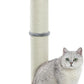 Kilodor 34Inch Tall Cat Scratching Post,4.3Inch Diameter Large Sisal Cat Scratch Post with Ball, Sturdy and Durable Cat Scratcher for Indoor Cats Adults Grey